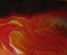 Peinture à l'acrylique sur toile de Nicolas Epinoux: lava wave 